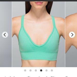 Lululemon Seamlessly Plunge Bra in Heathered Opal Size 6